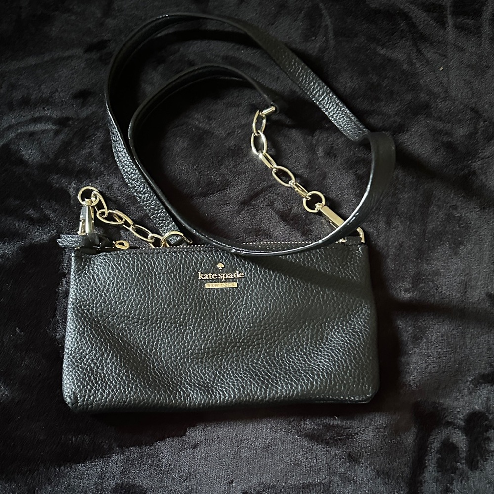 Kate Spade Black Textured Crossbody Bag
